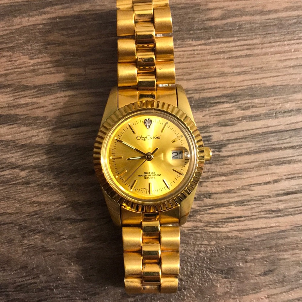 Oleg Cassini Gold Tone Watch
